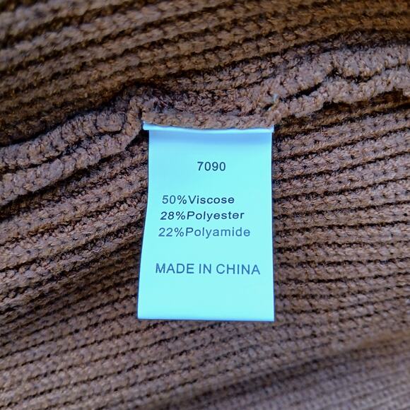 Pretty Garden Bodycon Maxi Tank Pullover Sweater Dress L caramel NOS sleeveless - Picture 8 of 15